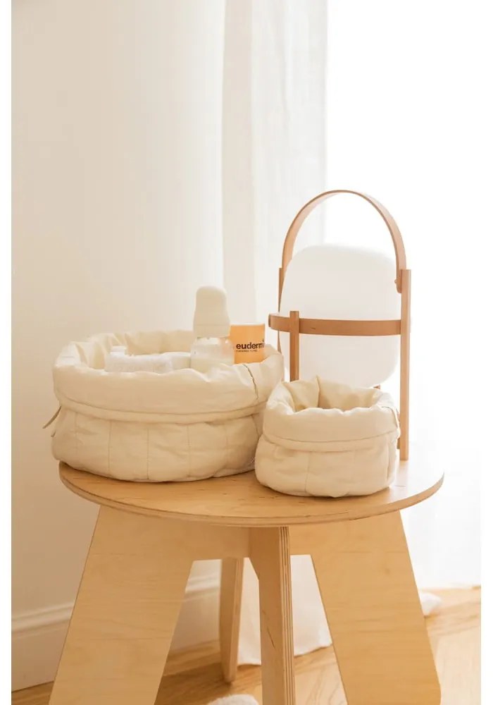 Kremowe tekstylne pojemniki dziecięce zestaw 2 szt. ø 30x20 cm Bambie Natural – Lorena Canals