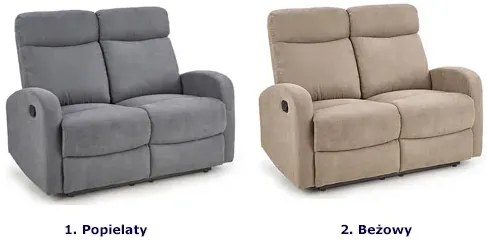 Podwójna beżowa sofa rozkładana Gliko W7-C67