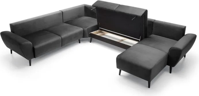 Narożnik BOSCO XL zestaw z elektryczną funkcją regulacji tkanina Monolith 95 Szary WERSAL