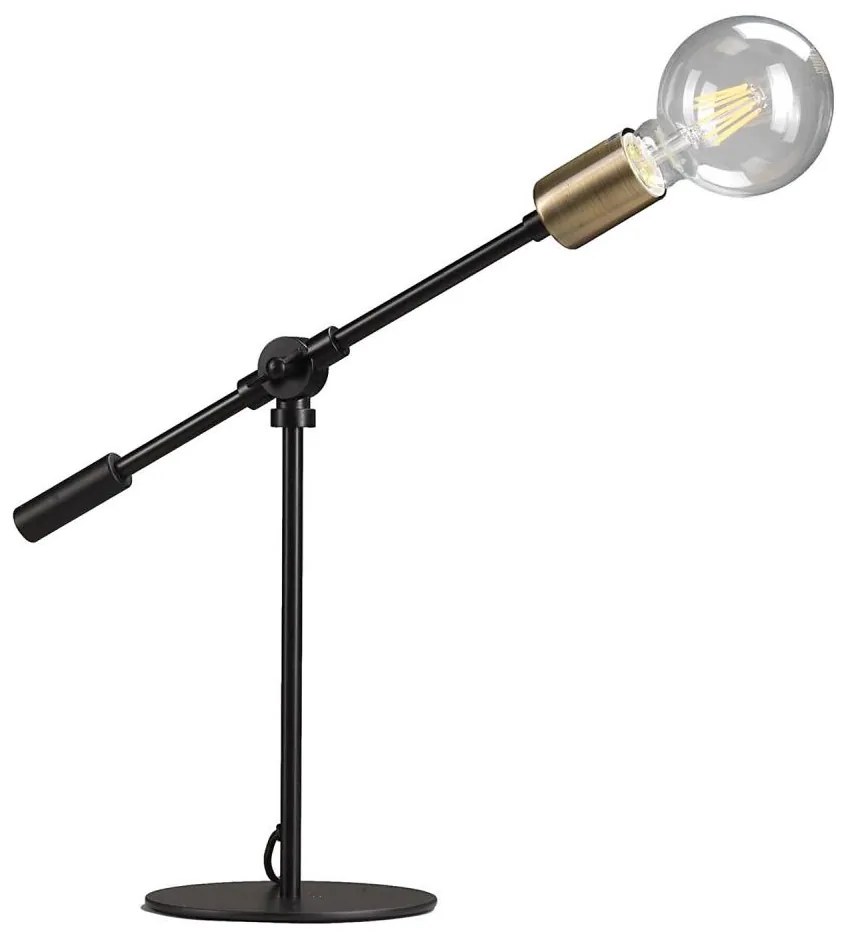 ONLI - Lampa stołowa ASTE 1xE27/15W/230V 45 cm czarny/złoty