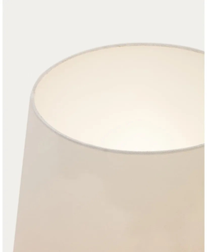 Biało-naturalna lampa stojąca z tekstylnym kloszem (wys. 110 cm) Marga – Kave Home