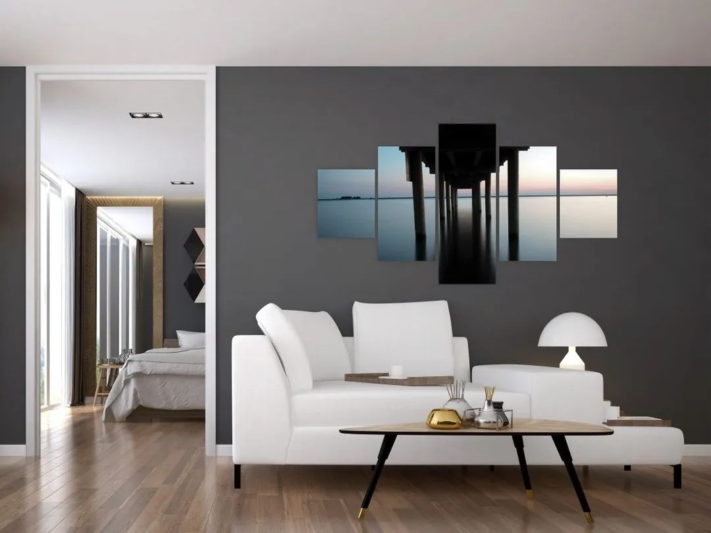 Obraz - spokojna powierzchnia wody (125x70 cm)