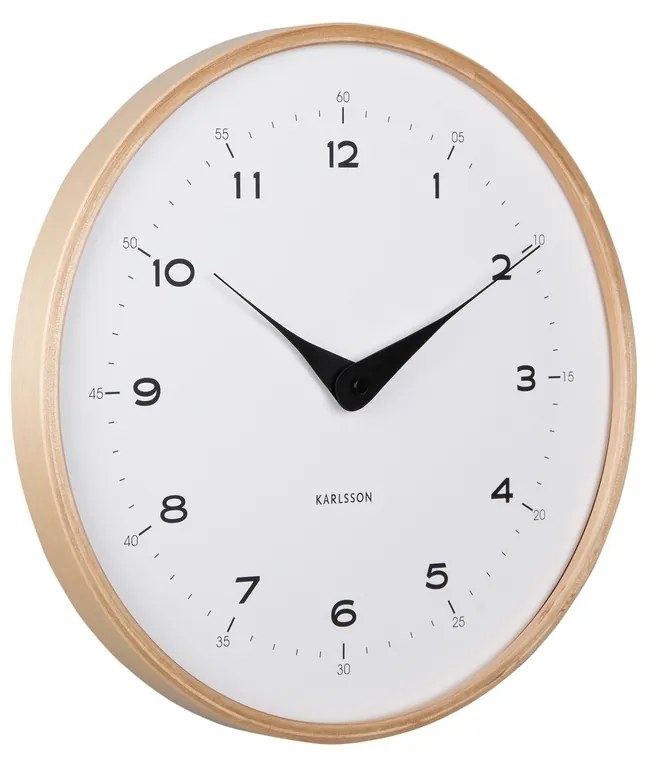 Zegar ścienny Karlsson 5995WH biały, śr. 30 cm