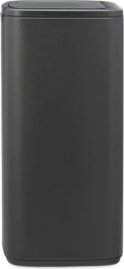 Ciemnoszary stalowy kosz na śmieci otwierany na dotyk 30 l Bo Touch – Brabantia