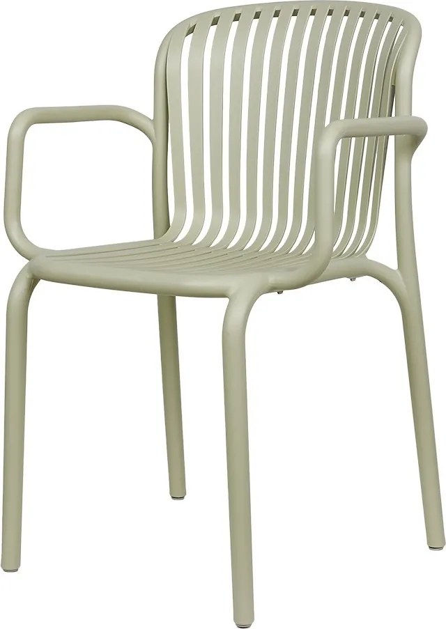 Plastikowe krzesło do ogrodu Brene, z podłokietnikami