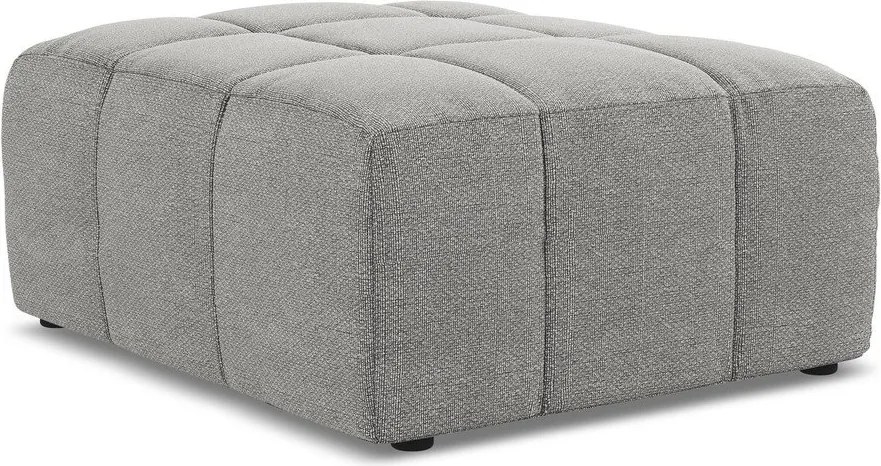 Szary podnóżek z materiału bouclé Aloha – Makamii