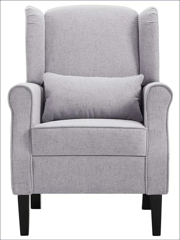 Jasnoszary fotel uszak B0-A24