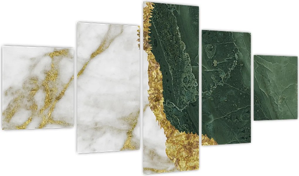 Obraz - Zielony marmur N⁰3 (125x70 cm)