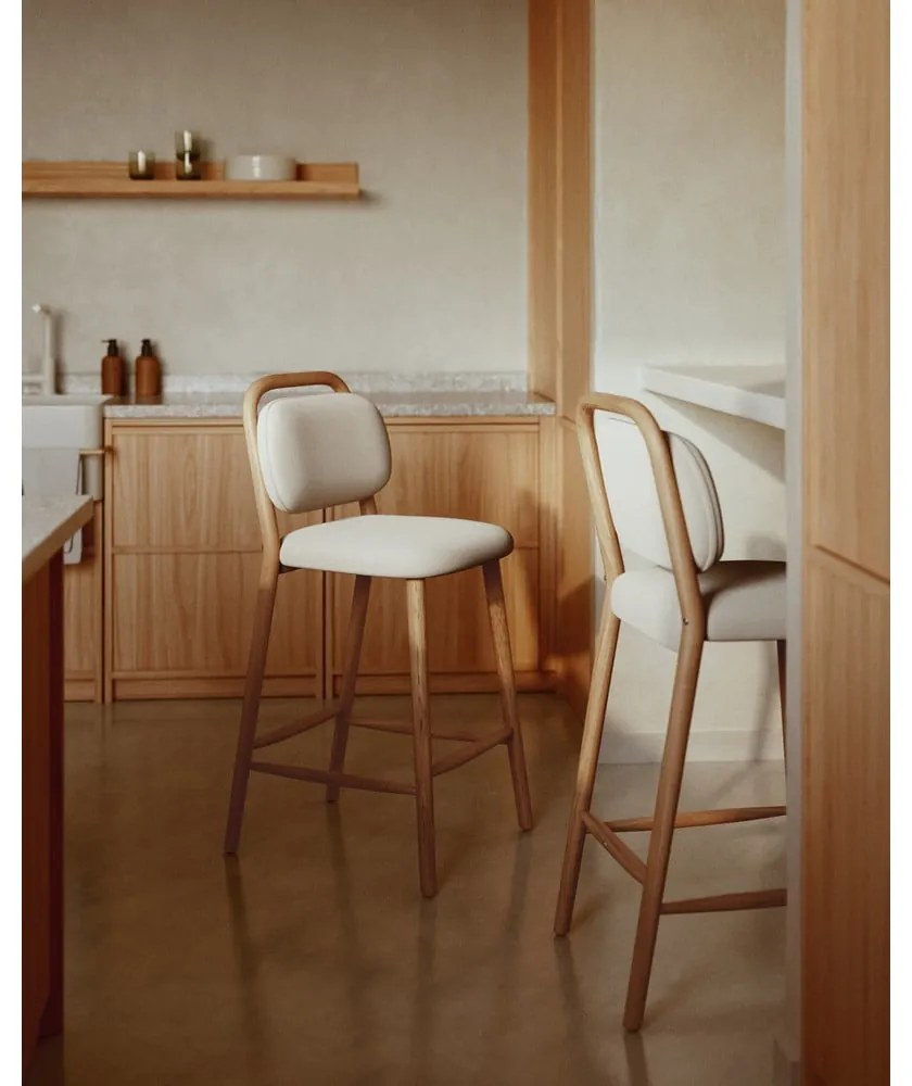 Beżowy hoker (wysokość siedziska 66 cm) Helda – Kave Home