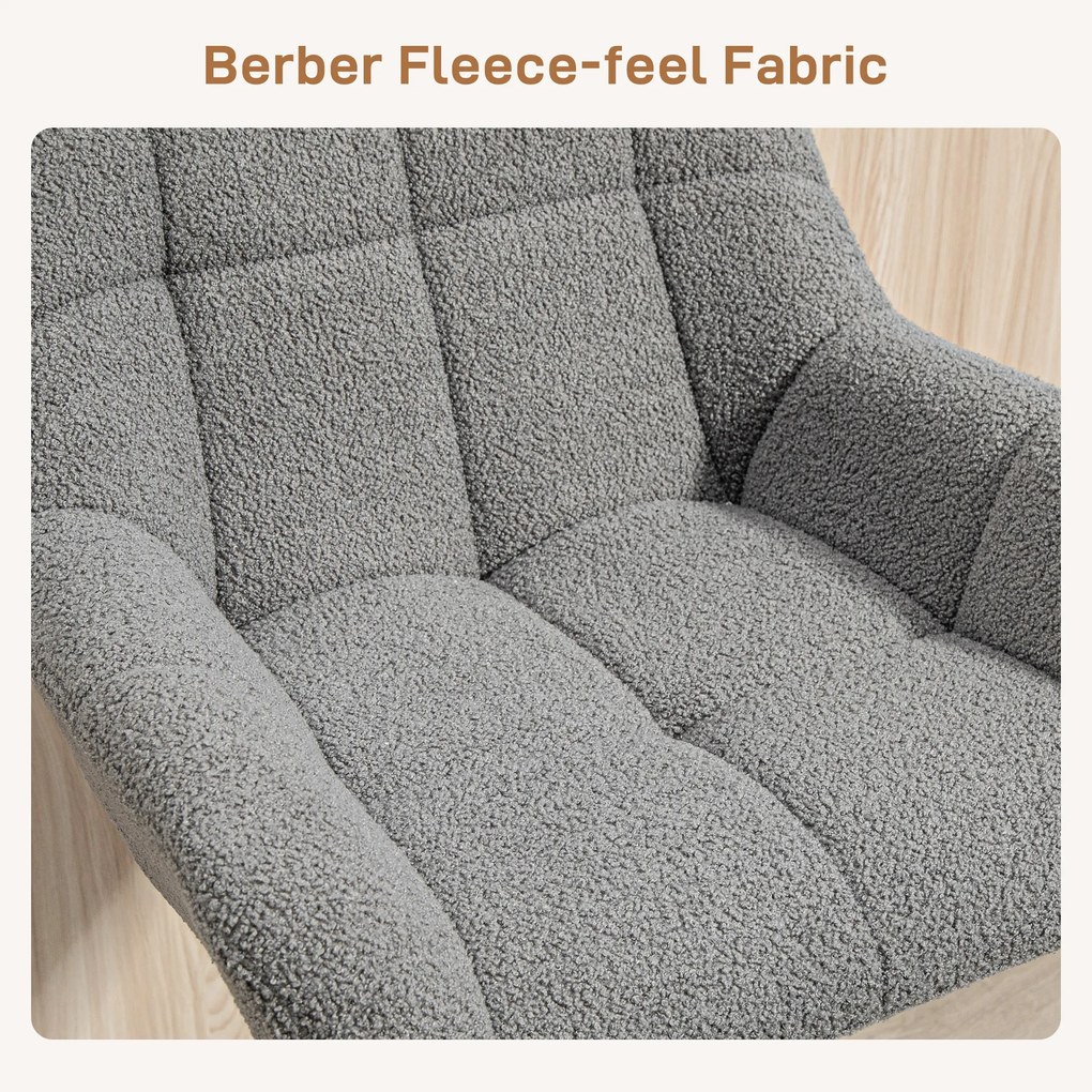 HOMCOM Hokery Barowe 2 w Zestawie w Stylu Retro Regulowane Flock Szary + Czarny