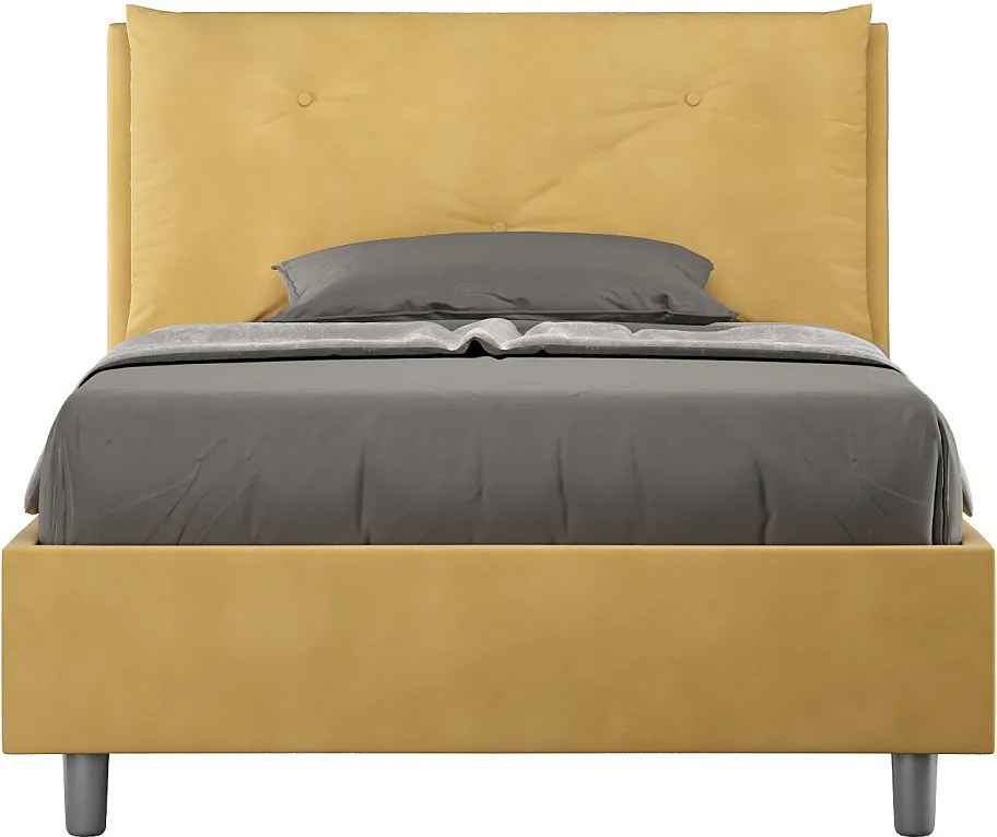 Łóżko bez stelaża tapicerowane 120x200 microfibra okra Appia Large