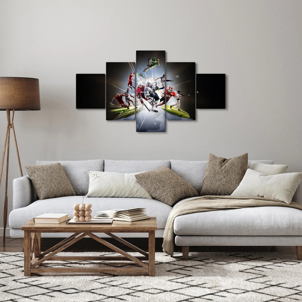 Obraz - Sportowcy (125x70 cm)