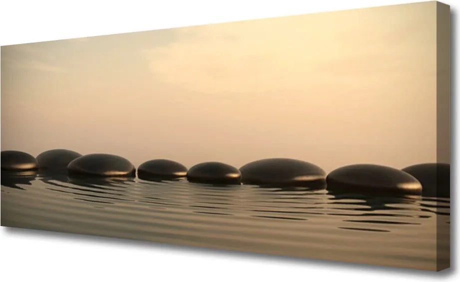 Obraz canvas Refleksy Wody na Kamieniach