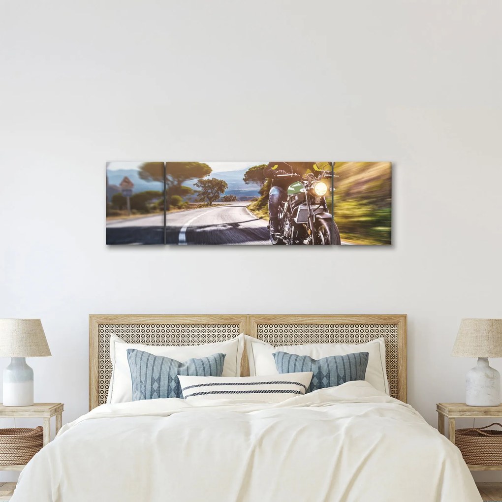 Obraz - Motocyklista (170x50 cm)