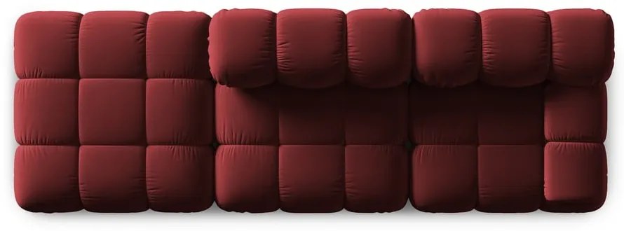 Czerwona aksamitna sofa 282 cm Bellis – Micadoni Home