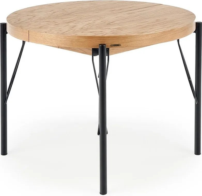 Stół INFERNO 100(300)x100 dąb/czarny rozkładany