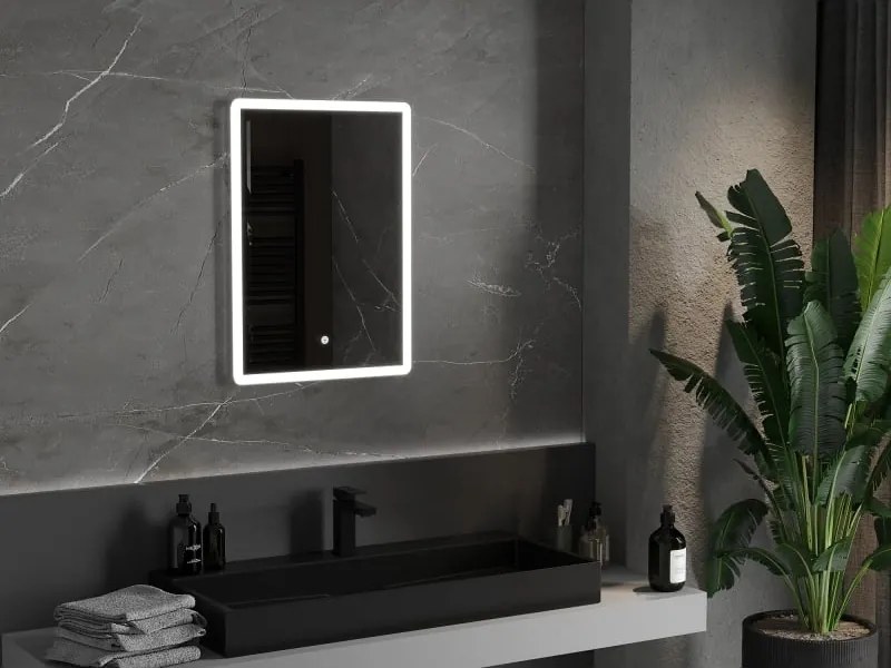 Mexen Navia lustro łazienkowe podświetlane 50 x 70 cm, LED 6000K, antypara - 9803-050-070-611-00