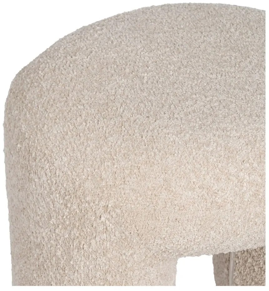 Beżowy puf z materiału bouclé Suave – Ixia