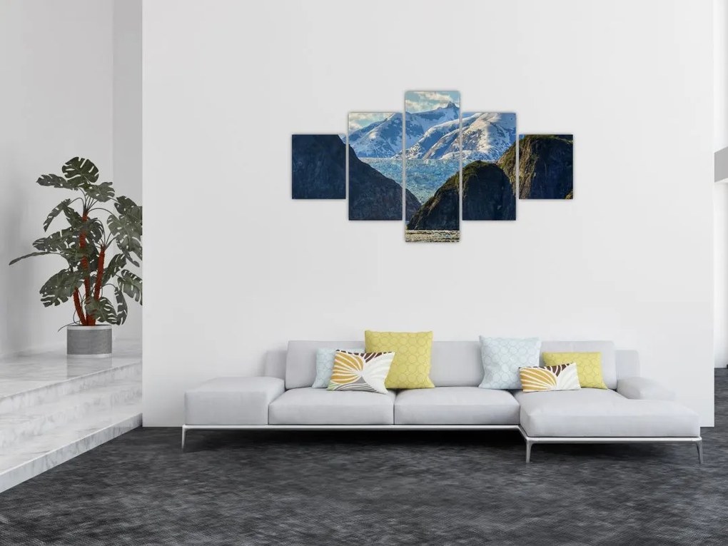 Obraz krajobrazu z górami (125x70 cm)
