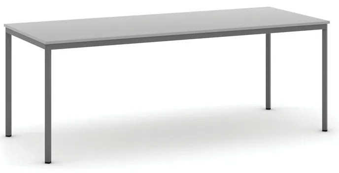 Stół jadalniany, 200x80 cm, ciemnoszara podstawa, szary