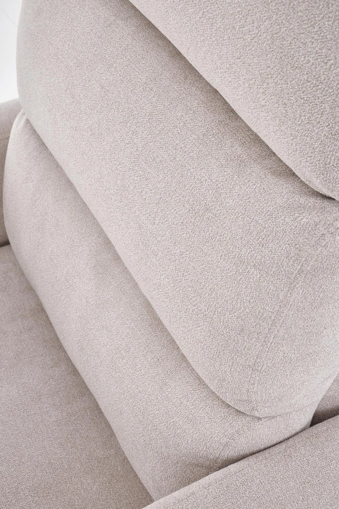 Fotel wypoczynkowy elektryczny rozkładany z masażerem beżowy CARINIO