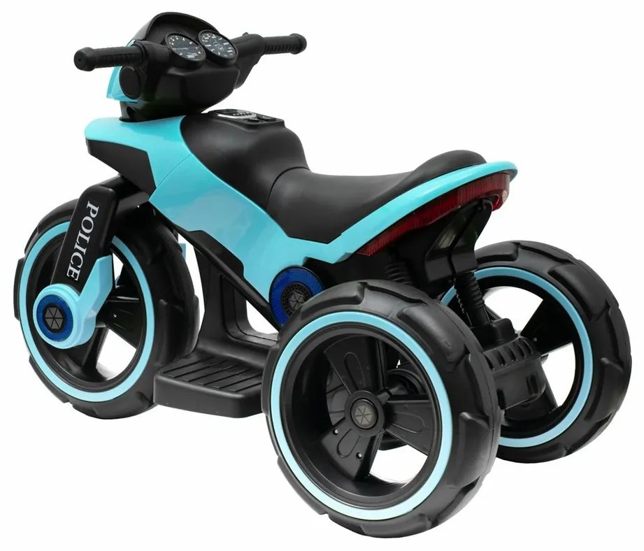 Baby Mix Elektryczny motocykl dla dzieci Policeniebieski, 100 x 50 x 61 cm