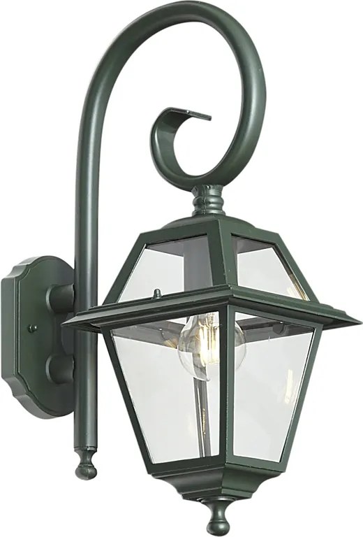 Klasyczny kinkiet zewnętrzny ciemnozielony IP44 - Berta