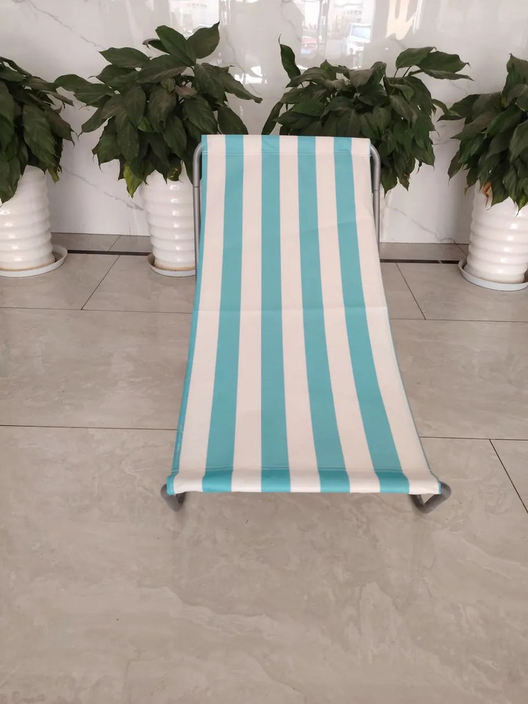 Składane leżak plażowy SAND, turkusowe paski