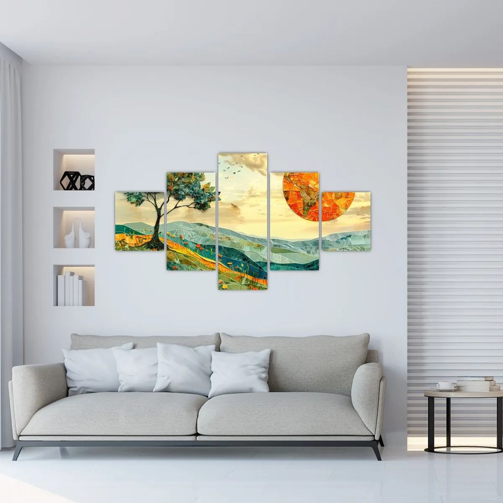 Obraz - Ilustracja krajobrazu (125x70 cm)