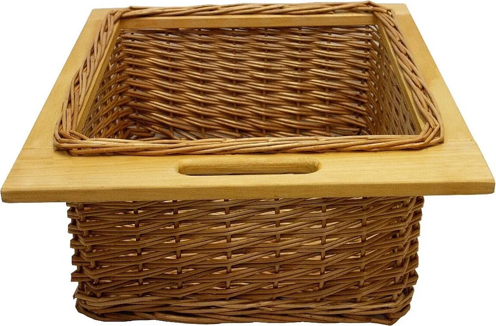 Wysuwane kosze kuchenne z wikliny 500 mm