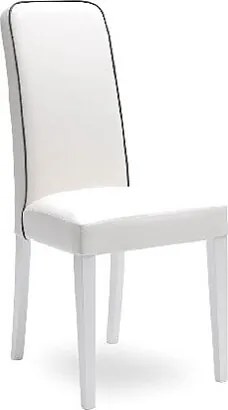 Anita - Białe krzesło ze sztucznej skóry, 2 szt.