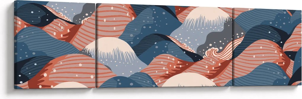 Obraz - Japońskie fale (170x50 cm)