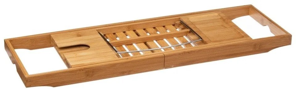 Półka na wannę bambusowa, rozsuwana, 70-105 cm
