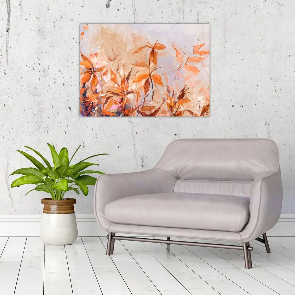 Obraz - Malowane kwiaty (70x50 cm)