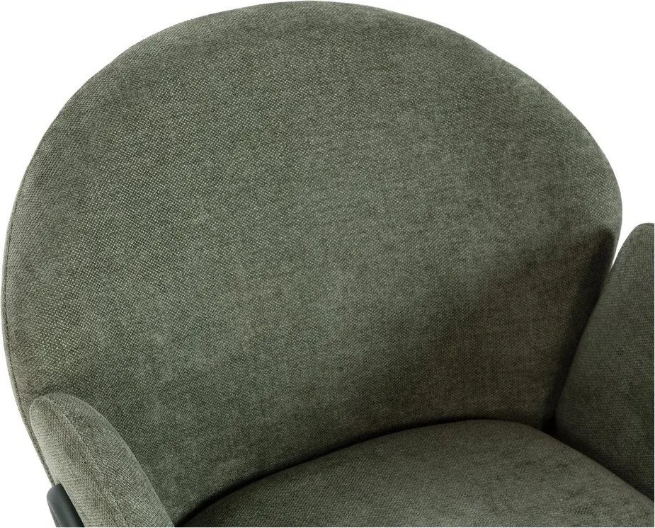 Zielone tapicerowane fotele jadalniane zestaw 2 szt. Aslin – MOME