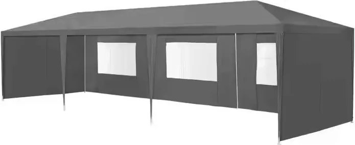 Pawilon ogrodowy 3x9m ze ściankami i oknami - duży namiot imprezowy, altana eventowa