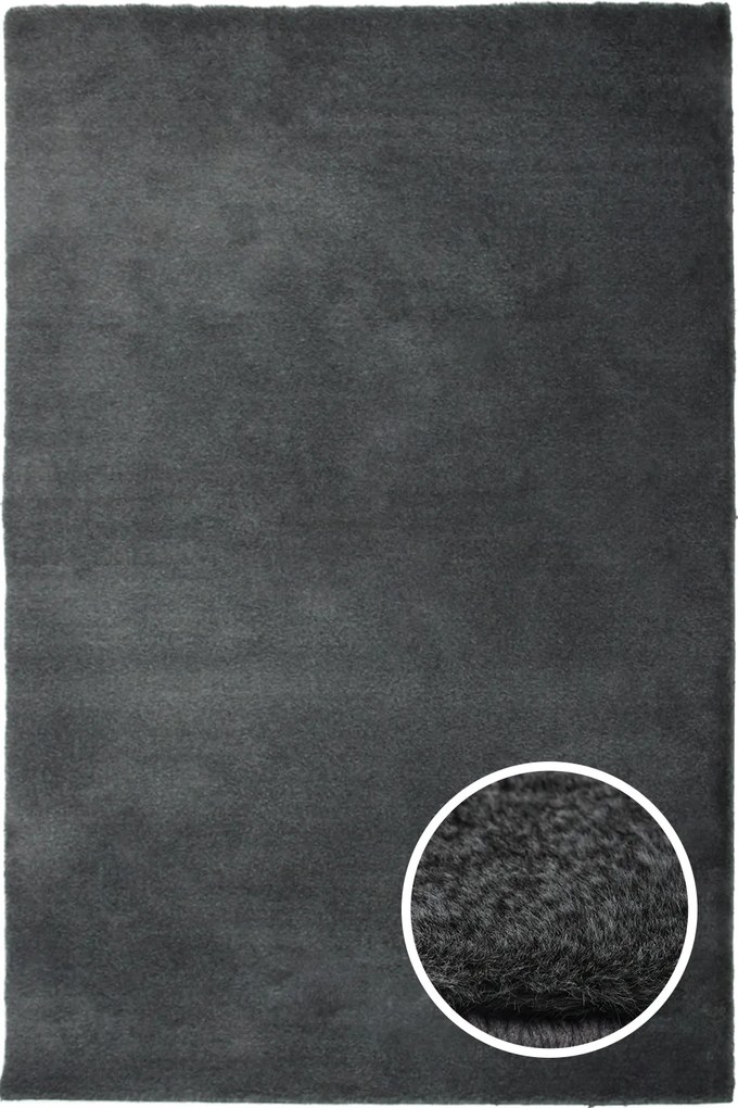 Dywan Bunny Ciemno Szary 120x160 Prostokąt