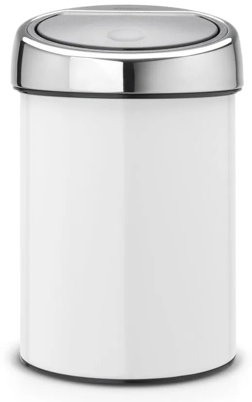 Biały stalowy kosz na śmieci otwierany na dotyk 3 l Touch Bin – Brabantia