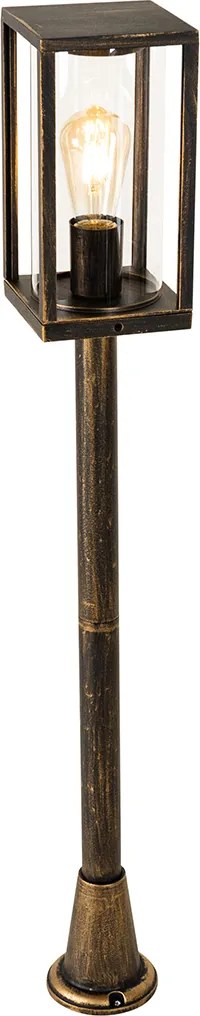 Vintage'owa lampa podłogowa zewnętrzna antyczne złoto 100 cm IP44 - Charlois