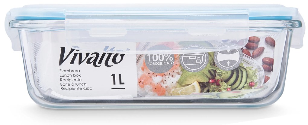 Szklany pojemnik na żywność hermetyczny LUNCH BOX, 1 l