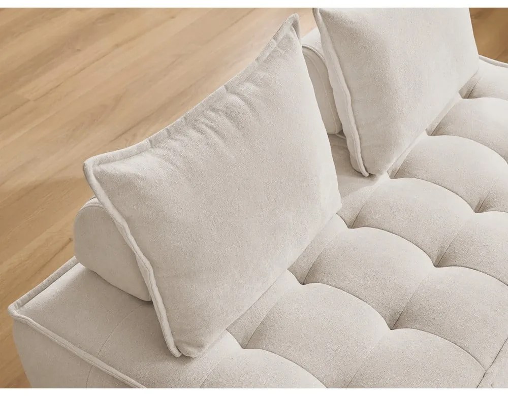 Biała sofa z tkaniny szenilowej 175 cm Elisa – Bobochic Paris