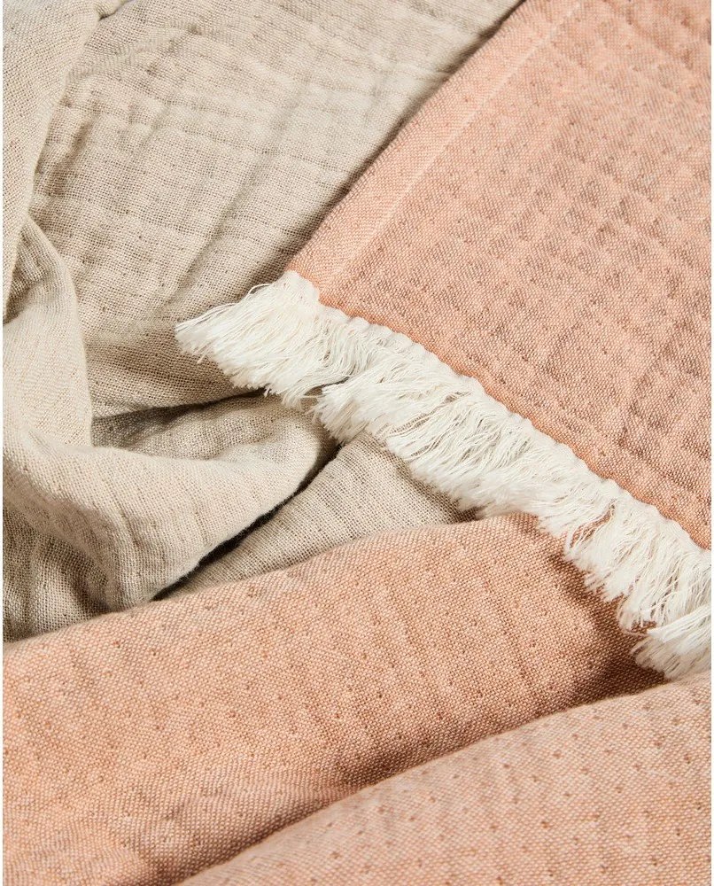 Łososiowy koc dziecięcy muślinowy 130x170 cm Nafine – Kave Home