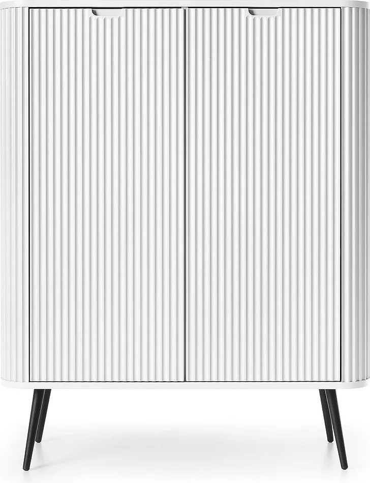 Komoda biała, nogi: czarne, 103 x 129 x 39 cm