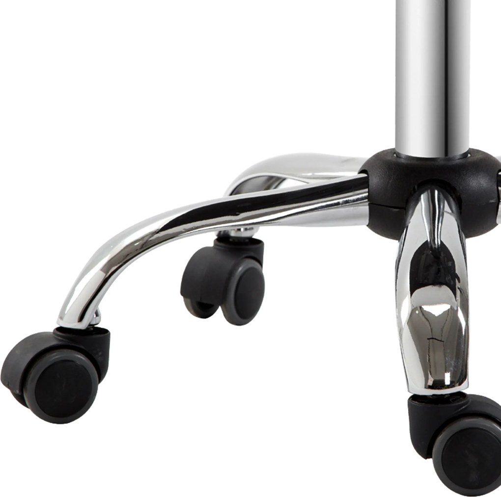 HOMCOM Fotel Fryzjerski Krzesło Salonowe Obrotowe Oparcie Regulacja Wysokości Stal PU Białe | Aosom PL