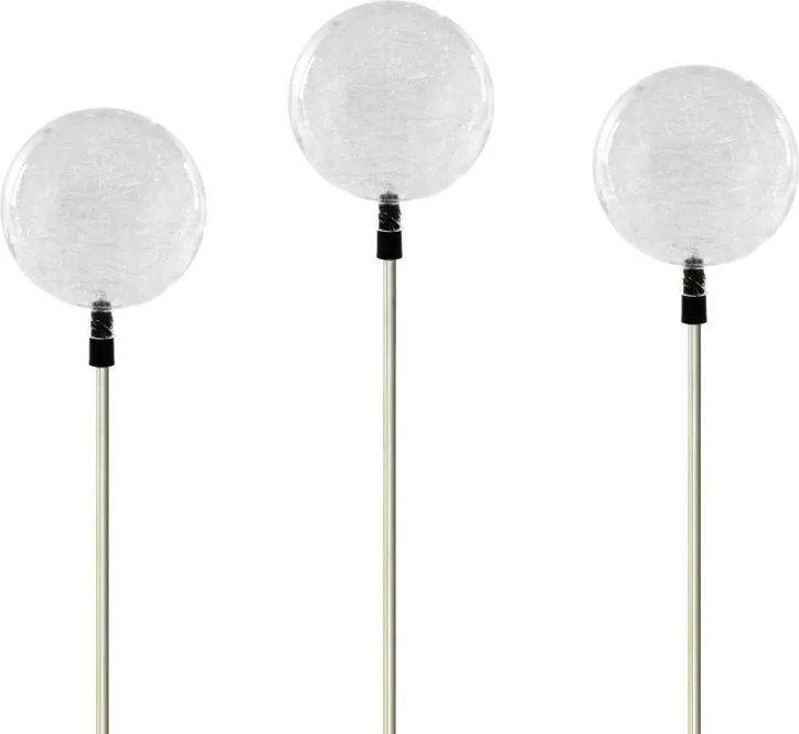 Lampa ogrodowa solarna LED w kształcie kuli (zmienia kolory) komplet 3 szt.