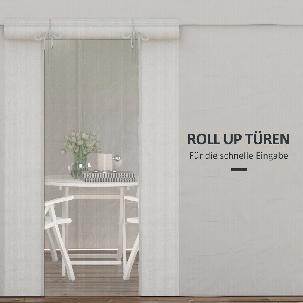 Outsunny Zestaw Zastępczy Dachu do Pawilonu Ogrodowego z 2 Ściankami Bocznymi Biały | Aosom PL