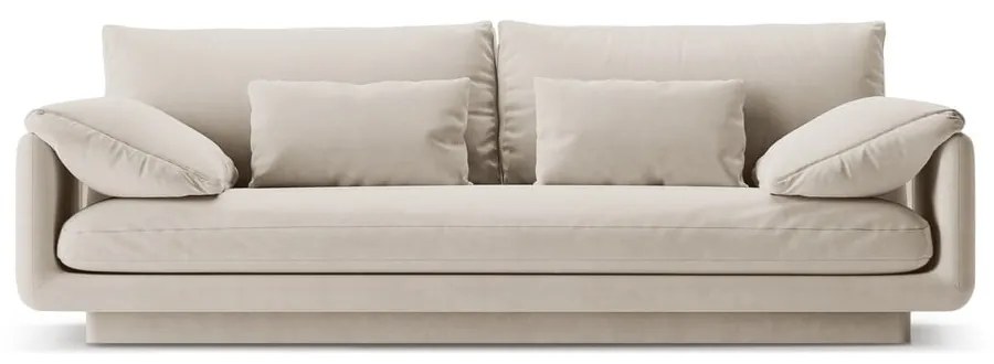 Biała aksamitna sofa 220 cm Torino – Micadoni