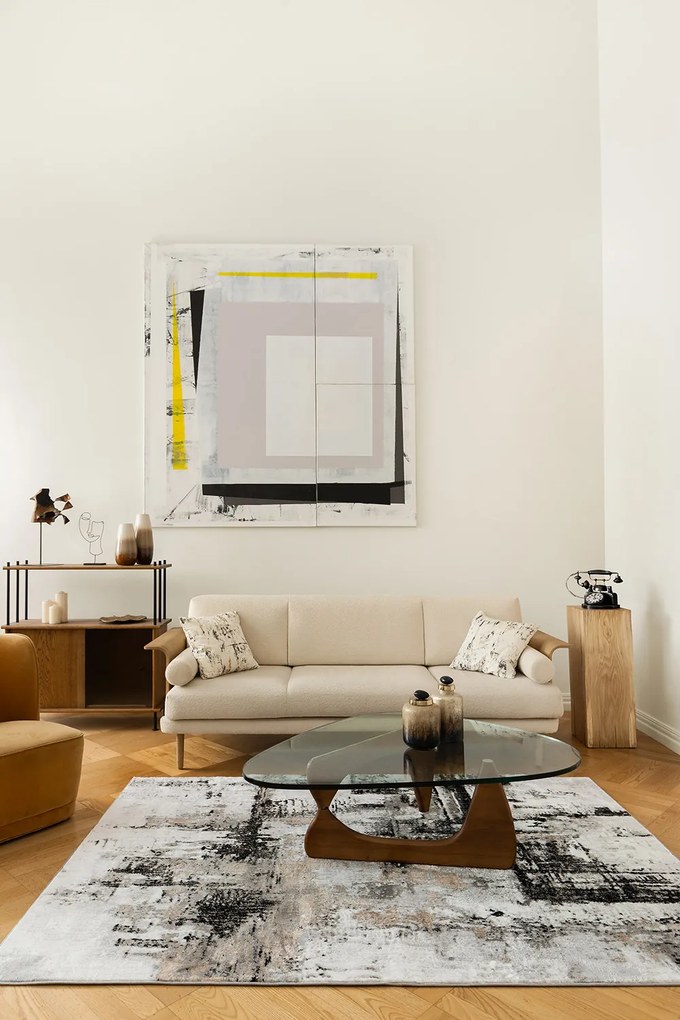 Dywan Premium PR112 grey black 160x230 Prostokąt