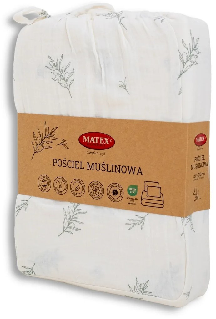 Matex Pościel muślinowa Olivka, 140 x 200 cm, 70 x 90 cm