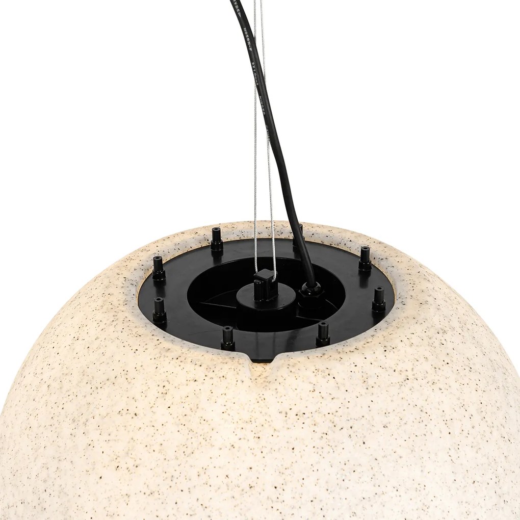 Zewnetrzna Nowoczesna lampa wisząca zewnętrzna szara 45 cm IP65 - Nura Nowoczesny Oswietlenie zewnetrzne
